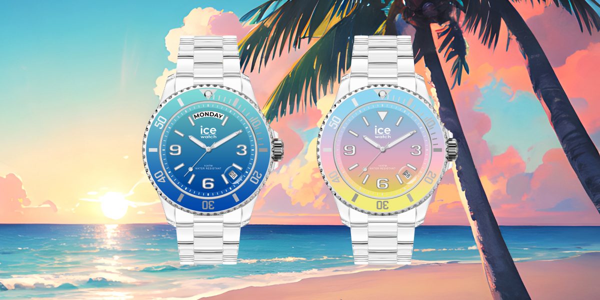 アイスウォッチ新作腕時計「アイスクリアサンセット」透明スケルトンベルト× 夏っぽグラデーション全6種発売 H°M'S